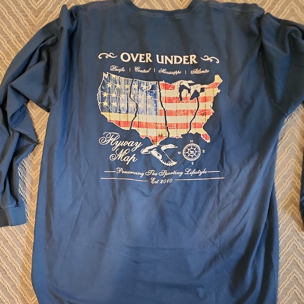 Men's Blue Long Sleeve Tee